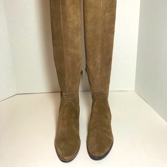 PRICE FIRM BNIB Vince Camuto Karinda Tan OTK Suede Boots 6 - Picture 6 of 14